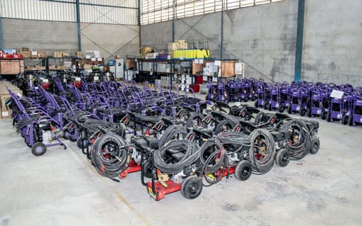 300 specially-produced high-pressure cleaners.