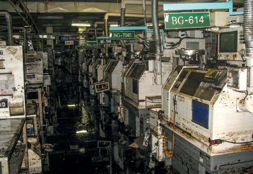Severely affected CNC precision machines.
