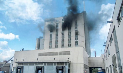 Fire Damage at Flour Mill