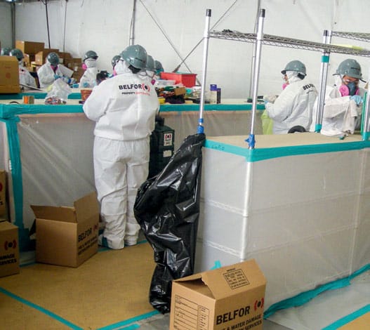Work under extreme conditions - full PPE has been neccessary.