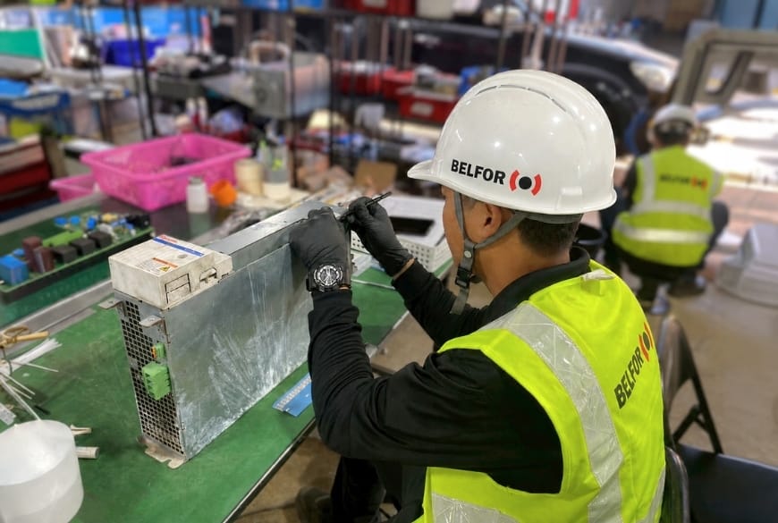 BELFOR focused on restoring machinery control panels, electrical systems and production equipment